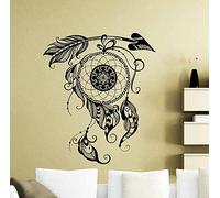 WYF ream Catcher Sticker Mural Amulette Vinyle Autocollant Mural Décor pour Chambre Nature Affiche Dream Catcher Stickers Muraux 42X49 Cm