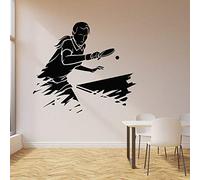 WYFCL Jouer Au Ping-Pong Sticker Mural Jeu De Sport Vinyle Fenêtre Autocollant Stade Adolescent Chambre Décoration De La Maison Art 74X83 Cm