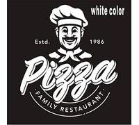 WYFCL Pizza Decal Restaurant Autocollant Vinyle Stickers Muraux Décor Mural Pizza Autocollant 58X67Cm