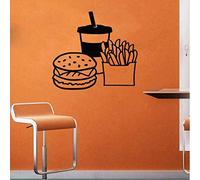 WYFCL Restauration Rapide Mur Declas Hot Dog Magasin Logo Mur Fenêtre Stickers Boulangerie Et Pâtisserie Maison Cuisine Sticker Mural Fenêtre Décor 42X43Cm
