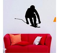 WYFCL Ski Ski Stickers Muraux Décor À La Maison Amovible Vinyle Art Stickers Muraux Skieur Salon Décalcomanie Chambre d'enfants Décoration 69Cmx59Cm
