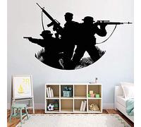 Soldat Militaire Guerre Armée Cool Sticker Mural Garçon Chambre Décoration Vinyle Autocollant Mural Art Déco Affiche Chambre Bricolage Autocollant 68X42 Cm