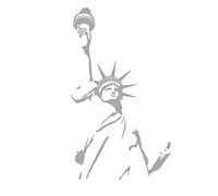 WYFCL Statue De La Liberté Autocollant Mural New York City Symbolique Sticker Mural Étanche Stickers Muraux Décalcomanies Décoration Maison 34X59Cm