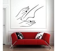 WYFCL Sticker Mural PVC Amovible Sticker Mural Nail Salon Nail Spa Nail Salon Décoration Décoration 71X5 7Cm