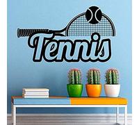 WYFCL Sticker Mural Sport Stickers Muraux Tennis Logo Vinyle Autocollant Mural Club De Tennis Décoration Maison Intérieur Mur Art Tennis Amoureux Mur 73X42Cm