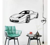 WYFCL Stickers Muraux Ferrari Avant Voiture De Course Murale PVC Sticker Mural Transport Chambre Décor Salon Décoration Art Affiche 57 * 26 Cm