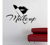 WYFCL Stickers Muraux, Maquillage Lèvres, Rouge À Lèvres Stickers Muraux Salon De Beauté Boutique Vinyle Sticker Mural Art Mural 58X40Cm