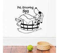 WYFCL Stickers Muraux, Stickers Muraux De Douche De Chien Mignon Art Design D'Intérieur Stickers Muraux Amovibles en Vinyle pour Salon De Toilettage pour Animaux De Compagnie 56X59Cm