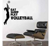 WYFCL Stickers Muraux, Stickers Muraux De Volley-Ball Stickers Autocollants De Sport De Volley-Ball Décoration Murale De La Vie À La Maison 74X57Cm