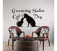 WYFCL Stickers Muraux Stickers Muraux Papier Peint Chien Chat Stickers Toilettage Salon Animalerie Fenêtre Décor Autocollant Pet Salon Décoration 73X42 Cm