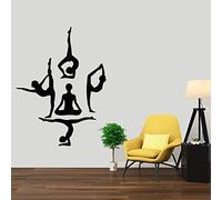 WYFCL Stickers Muraux Yoga Stickers Muraux Vinyle Yoga Art Déco 78X56 Cm