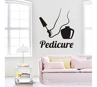 WYFCL Vinyle Pédicure Sticker Mural Ongles Polonais Art Autocollant Mural Amovible Pédicure Mur Fenêtre Murale Ongles Salon Décoration Affiche 57X65Cm