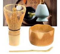 WYFCR 4PCS ensemble de Matcha, ensemble de et de bol Matcha, cuillère à tartiner, porte -, bol en bois 510 ML, kit de préparation de thé matcha à la main