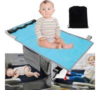 WYFCR Repose-Pieds d'avion pour Enfants, rallonge de siège d'avion pour Tout-Petits, Repose - Pieds d'avion hamac bébé Voyage Essentiel（Bleu）
