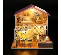 WYFCR Wooden Dolls Model Furniture Renovation Kits -DIY Building Kit - Educational Toys, Mini House Miniature Hand Diorama for Home Decoration Creative Gifts,Birthday Gift for Girls