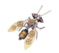 WYFTOY Kit de modélisme d'insectes 3D en métal, 170 pièces abeilles mécaniques à monter soi-même, outil éducatif STEM, décoration artistique de collection, cadeau pour entomologiste (versionD)