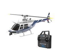 WYFTOY RC ERA C138 BELL 206 Hélicoptère 2,4 G 6 CH sans Aileron avec maintien d'altitude et positionnement du flux optique Échelle 1/30 (version RTF/bleu et blanc)