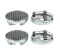 WYFZ 4 Pièces Cache-Moyeux de Roue pour Audi A6 Avant C7 4G I 2011-2018 -, Jante Capuchons la Décoration et la Protection des Roues de Voitures Cache Moyeu Noir,Silver-OD 60mm ID 56 mm