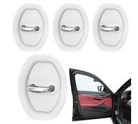 WYFZ 4 Pièces Car Silicone Door Latch pour VW T6.1 California Transporter T7 Multivan, Protection de Serrure de Voiture Faciles à Nettoyer Amortisseur SilenProtecteur Cover,White