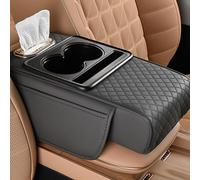 WYFZ Coussin D'Accoudoir Voiture pour Skoda Karoq NU7 I 2017-2025 -, Organiseur de Console Centrale de Voiture avec Accoudoir Tasse Accessoire Voiture Interieur,Grey