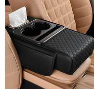 WYFZ Coussin D'Accoudoir Voiture pour VW ID.Buzz I 2022-2024 -, Organiseur de Console Centrale de Voiture avec Accoudoir Tasse Accessoire Voiture Interieur,Black