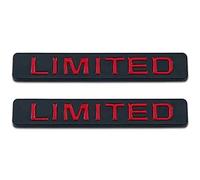 Wygwlg 2Pcs 3D Metal Chrome Zinc Alloy Car Logo Emblem Badge, Limited Edition Trunk Body Fender Sticker Decal, for Universal Car Decoration Accessories (Color : Black Red, Size : 9 * 1.5cm)