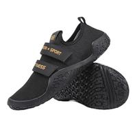 Wygwlg Chaussures D'entraînement Minimalistes pour Hommes, Idéales pour Les Squats, Les Soulevés De Terre Et Le Yoga. Design Antidérapant Et Minimaliste pour La Salle De Sport Intérieure(Black,43 EU)