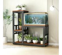 WYHBXD Support D'Aquarium, Support Robuste pour Aquarium avec éTagèRes LatéRales pour Aquarium, Terrarium pour Tortues Et Reptiles, Capacité De 450 Kg(Black,80x30x70cm/31x12x27.5")