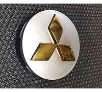 WYHHL 4 pièces Voiture Cache-Moyeux 60mm pour Mitsubishi Pajero 60mm, Cache Moyeu Capuchons Cache de Roue Centrale Jante Centre D'Emblème Accessoires