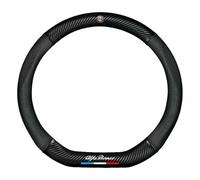 WYHHL Couvre Volant Voiture pour Alfa Romeo Mito 2013-2018, Antidérapant Housse de Volant Protege Volant Respirant Protection Volant Accessoires,Normal-A Black