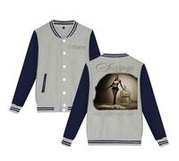 WYHMCNHM DOECHII Merch Live from the Swamp Tour 2025 Veste de baseball Merch Unisexe Mode Casual Vêtements à manches longues, gris, M