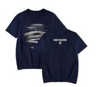 WYHMCNHM Don Toliver Merch Hardstone PSYCHO PROMISE LAND T-shirts Merch Femmes Vêtements Tendance Décontracté Haut à manches courtes, bleu marine, M
