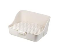 Wyhqgn Couvercle de Litière pour Lapin, Bac à Litière pour Cage d'animal de Compagnie, Base d'angle Facile à Nettoyer pour Toilettes pour Hamster, éc, Blanc