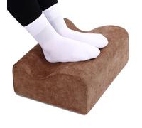 WYJHNLBEDC Repose-pieds de bureau ergonomique avec noyau en mousse de qualité supérieure et couvercle amovible - Repose-pieds antidérapant pour sous le bureau, le dos, les douleurs aux hanches, marron