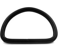 Wyjuan Lot de 12 anneaux en D en métal noir de 3,8 cm de diamètre intérieur pour sangle, Noir , 1.5 Inches