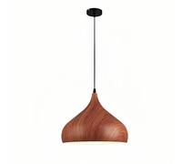 WYJYANC Suspension De Restaurant, Lustre De Café Moderne Et Simple, Luminaire Commercial Créatif, Lampe Suspendue Ronde Américaine Imitation Bois, pour Îlot De Cuisine, Table À Manger Ou Couloir.