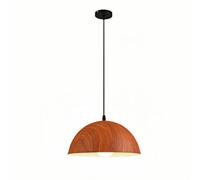 WYJYANC Suspension Minimaliste pour Salle À Manger, Lampe Décorative De Style Café Américain Moderne, Lustre Rond en Métal Imitation Bois, Luminaire Commercial Créatif, pour Îlots De Cuisine