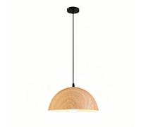 WYJYANC Suspension Minimaliste pour Salle À Manger, Lampe Décorative De Style Café Américain Moderne, Lustre Rond en Métal Imitation Bois, Luminaire Commercial Créatif, pour Îlots De Cuisine