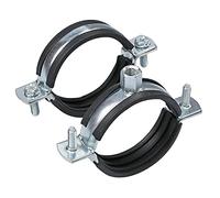 WYKA Lot de 10 supports de tuyau réglables et résistants de 5,1 cm pour montage mural ou au plafond, anneau fendu pour cintre ID 50 mm