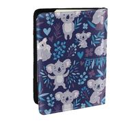 Wykjtwo Acheter Animaux Koalas Mignons, Porte-Passeport Portefeuille de Voyage en Cuir PU Étui pour Passeport Couvre-Passeport 6,5 po