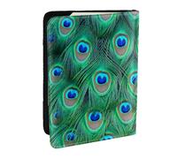 Wykjtwo Adorable Paon Vert, Porte-Passeport Portefeuille de Voyage en Cuir PU Étui pour Passeport Couvre-Passeport 6,5 po