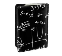 Wykjtwo Algèbre Géométrie Mathématiques abstraites, Porte-Passeport Portefeuille de Voyage en Cuir PU Étui pour Passeport Couvre-Passeport 6,5 po