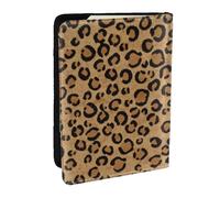Wykjtwo Animal léopard Sauvage imprimé, Porte-Passeport Portefeuille de Voyage en Cuir PU Étui pour Passeport Couvre-Passeport 6,5 po