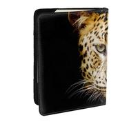 Wykjtwo Animaux Guépard, Porte-Passeport Portefeuille de Voyage en Cuir PU Étui pour Passeport Couvre-Passeport 6,5 po