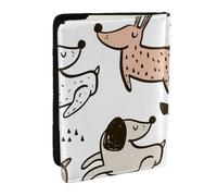 Wykjtwo Animaux Mignons Chiens Chiot, Porte-Passeport Portefeuille de Voyage en Cuir PU Étui pour Passeport Couvre-Passeport 6,5 po