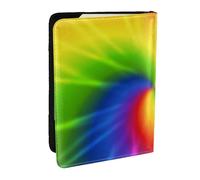 Wykjtwo Arc-en-Ciel tie-Dye, Porte-Passeport Portefeuille de Voyage en Cuir PU Étui pour Passeport Couvre-Passeport 6,5 po