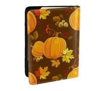 Wykjtwo Automne Style Floral Automne Nature, Porte-Passeport Portefeuille de Voyage en Cuir PU Étui pour Passeport Couvre-Passeport 6,5 po