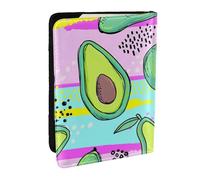 Wykjtwo Avocat Dessin Main Colorée, Porte-Passeport Portefeuille de Voyage en Cuir PU Étui pour Passeport Couvre-Passeport 6,5 po