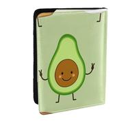 Wykjtwo Avocat Mignon, Pain grillé et œuf Frit, Porte-Passeport Portefeuille de Voyage en Cuir PU Étui pour Passeport Couvre-Passeport 6,5 po