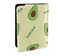 Wykjtwo Avocat Vert, Porte-Passeport Portefeuille de Voyage en Cuir PU Étui pour Passeport Couvre-Passeport 6,5 po